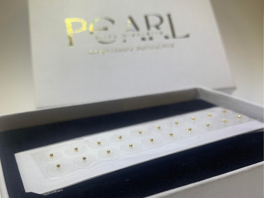 Kit de perles auriculaires plaquées OR 24 carats.